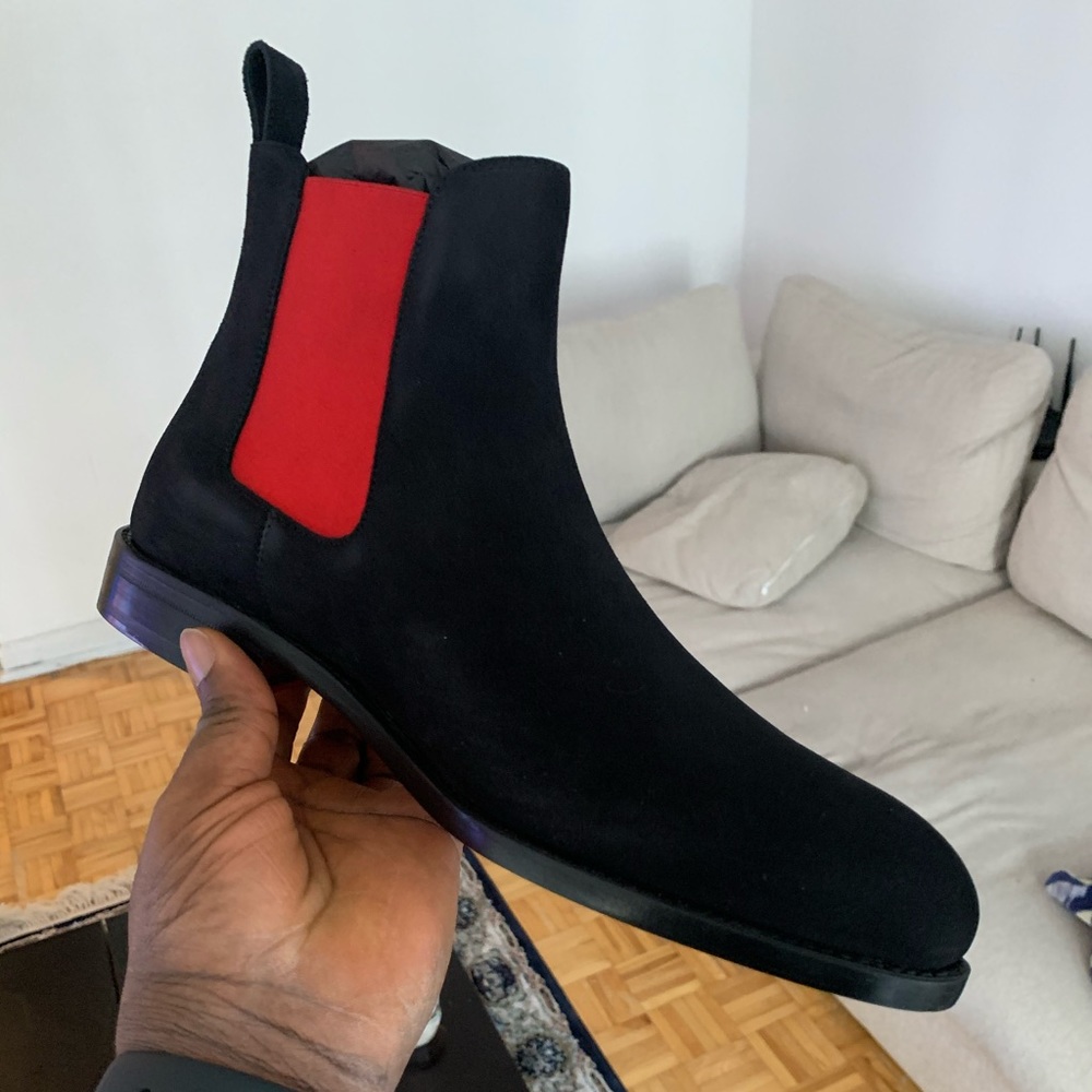 Demola Daniels Signature Black&Red Chelsea Boots